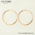 97348 pendientes de aro elegantes de alta calidad vendedor caliente del aro de las señoras del color oro de circle18k del xuping